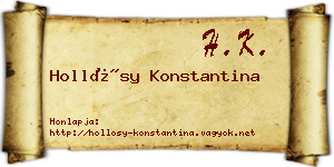 Hollósy Konstantina névjegykártya